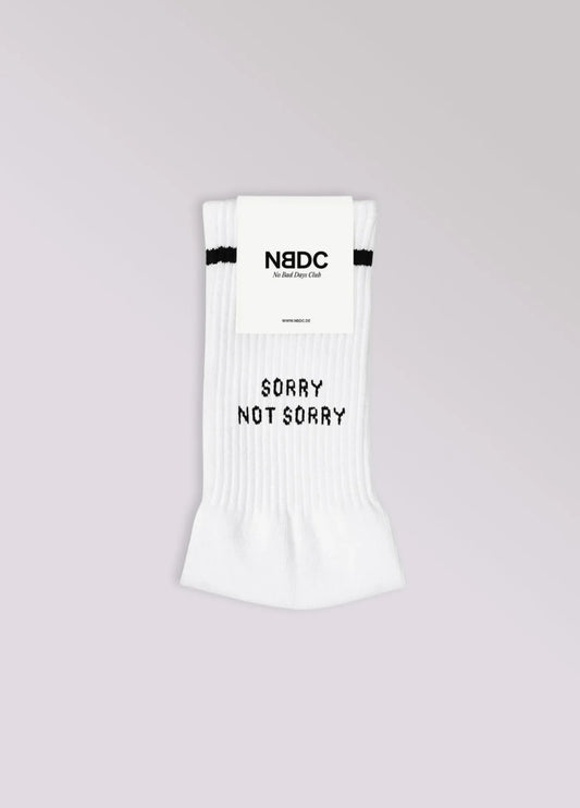 NBDC SORRY NOT SORRY Socken, weiß