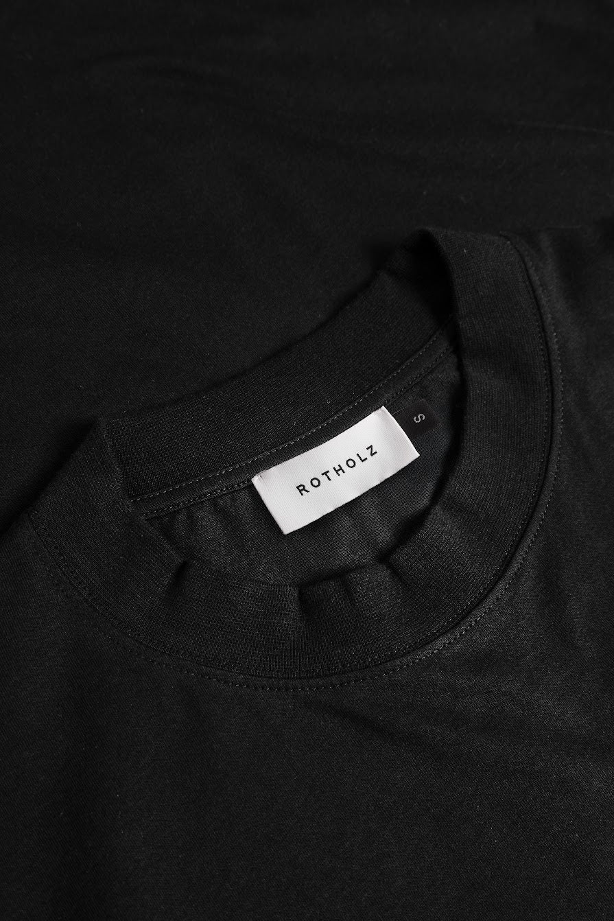 ROTHOLZ BIG COLLAR T-Shirt, schwarz