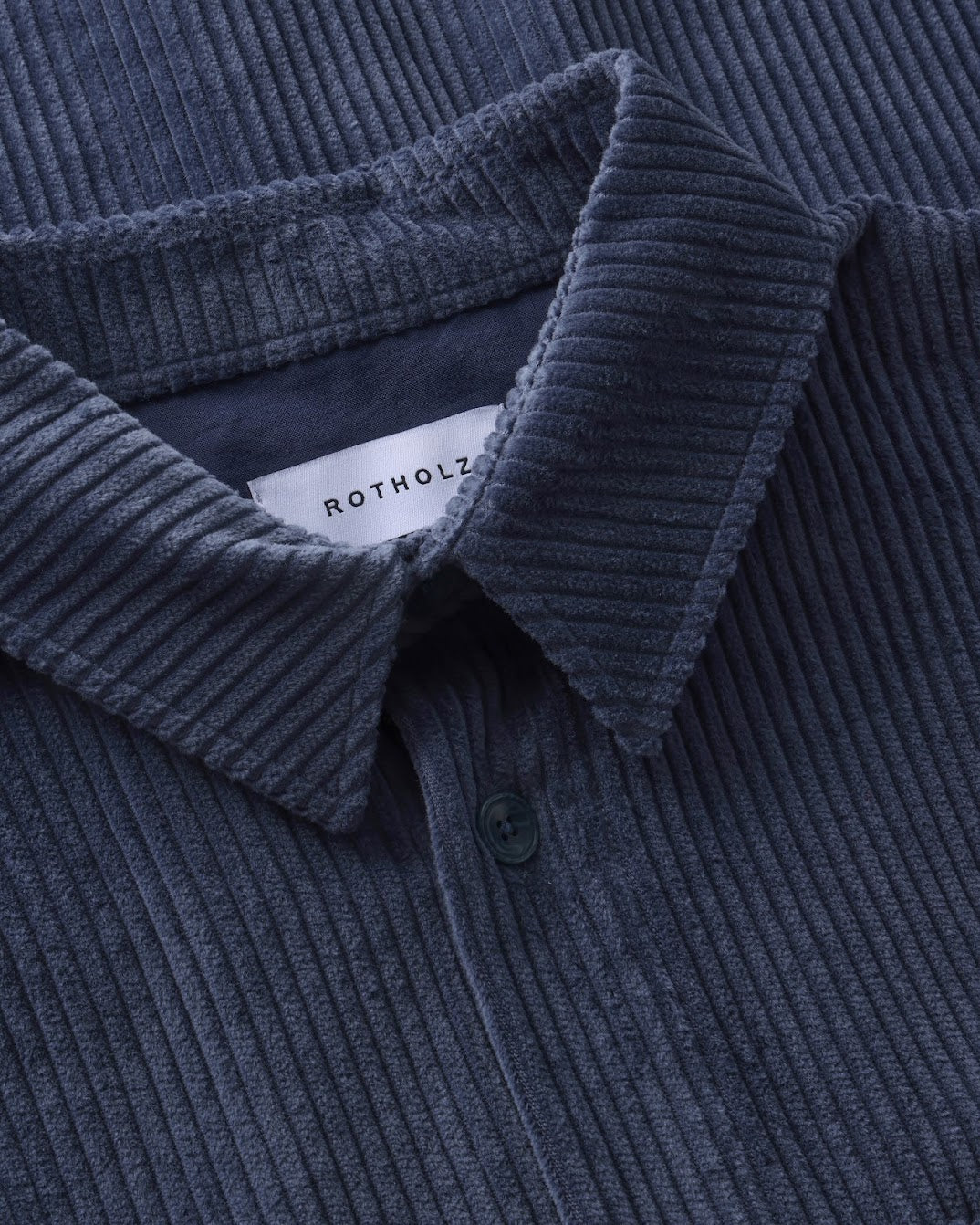 ROTHOLZ CORD CASUAL Hemd, stone blue