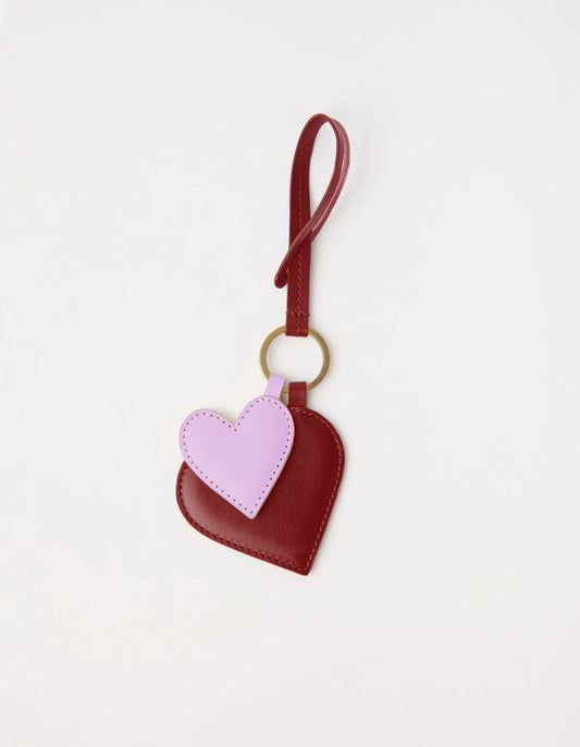 O MY BAG HEARTS Bagcharm, ruby/ lavender