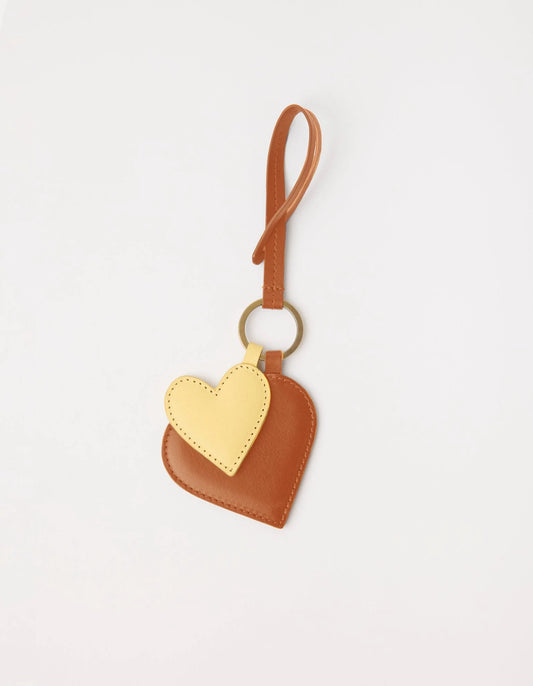 O MY BAG HEARTS Bagcharm, cognac/ butter yellow