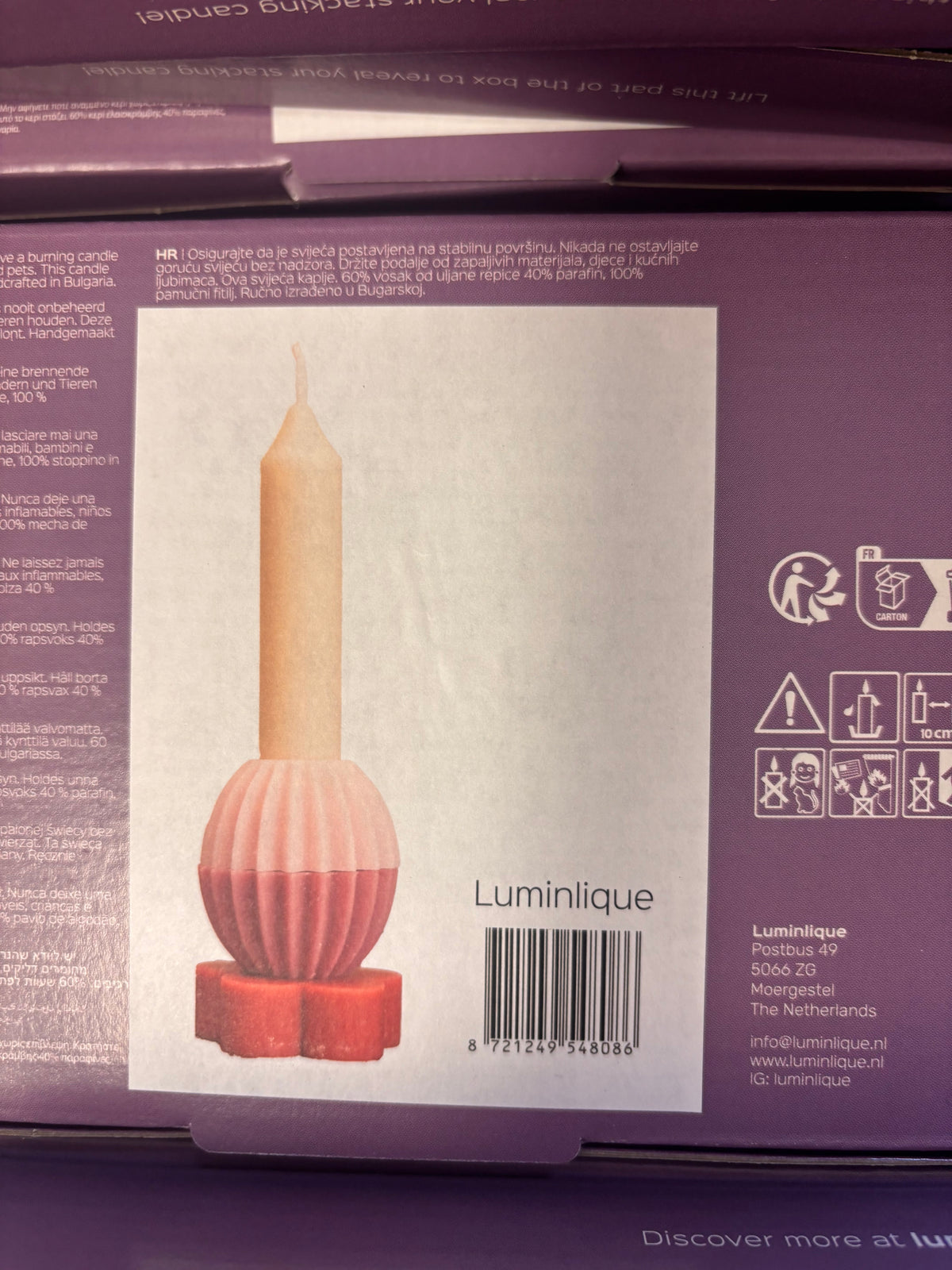 LUMINLIQUE STAPELKERZE small, pastell