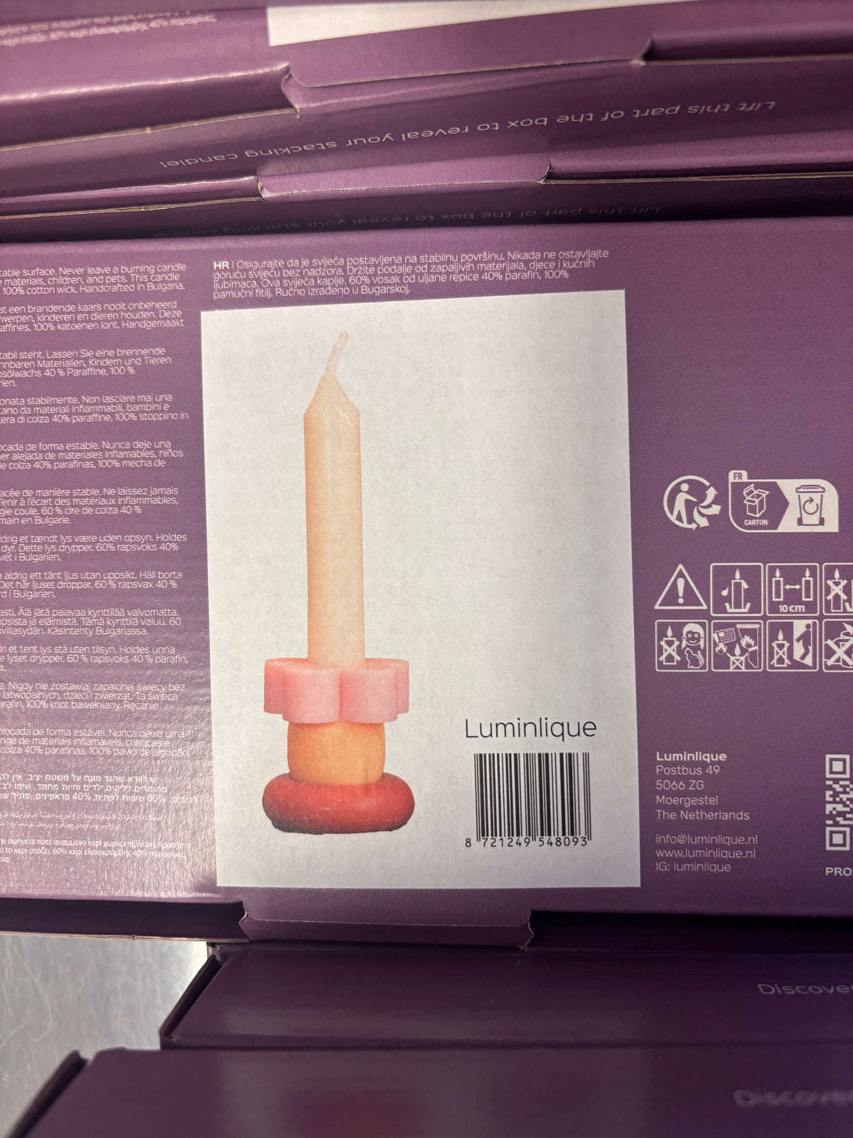 LUMINLIQUE STAPELKERZE small, pastell