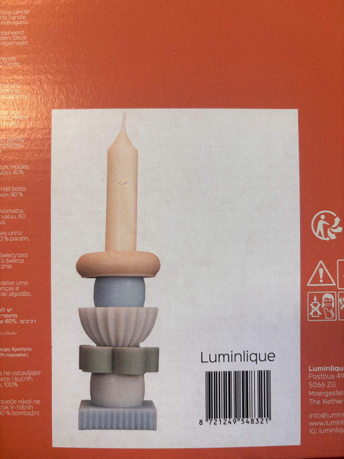 LUMINLIQUE STAPELKERZE medium, pastell
