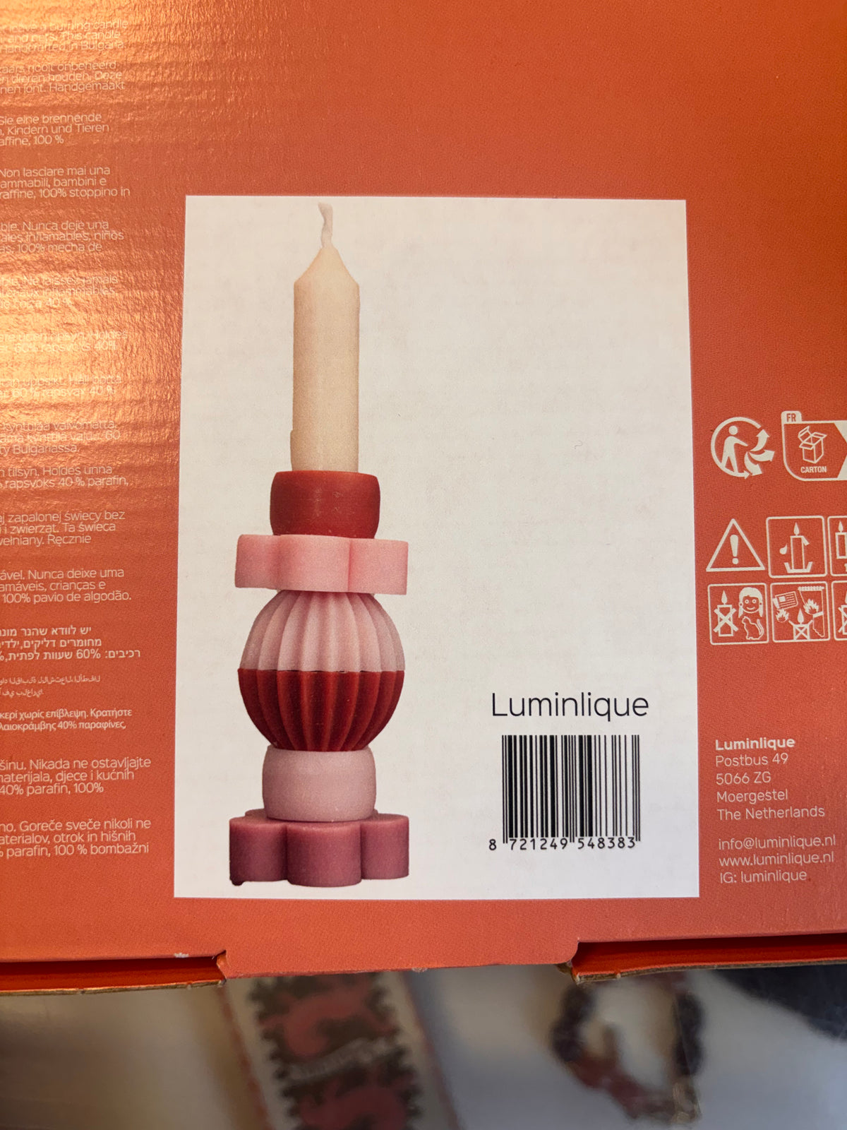 LUMINLIQUE STAPELKERZE medium, pastell