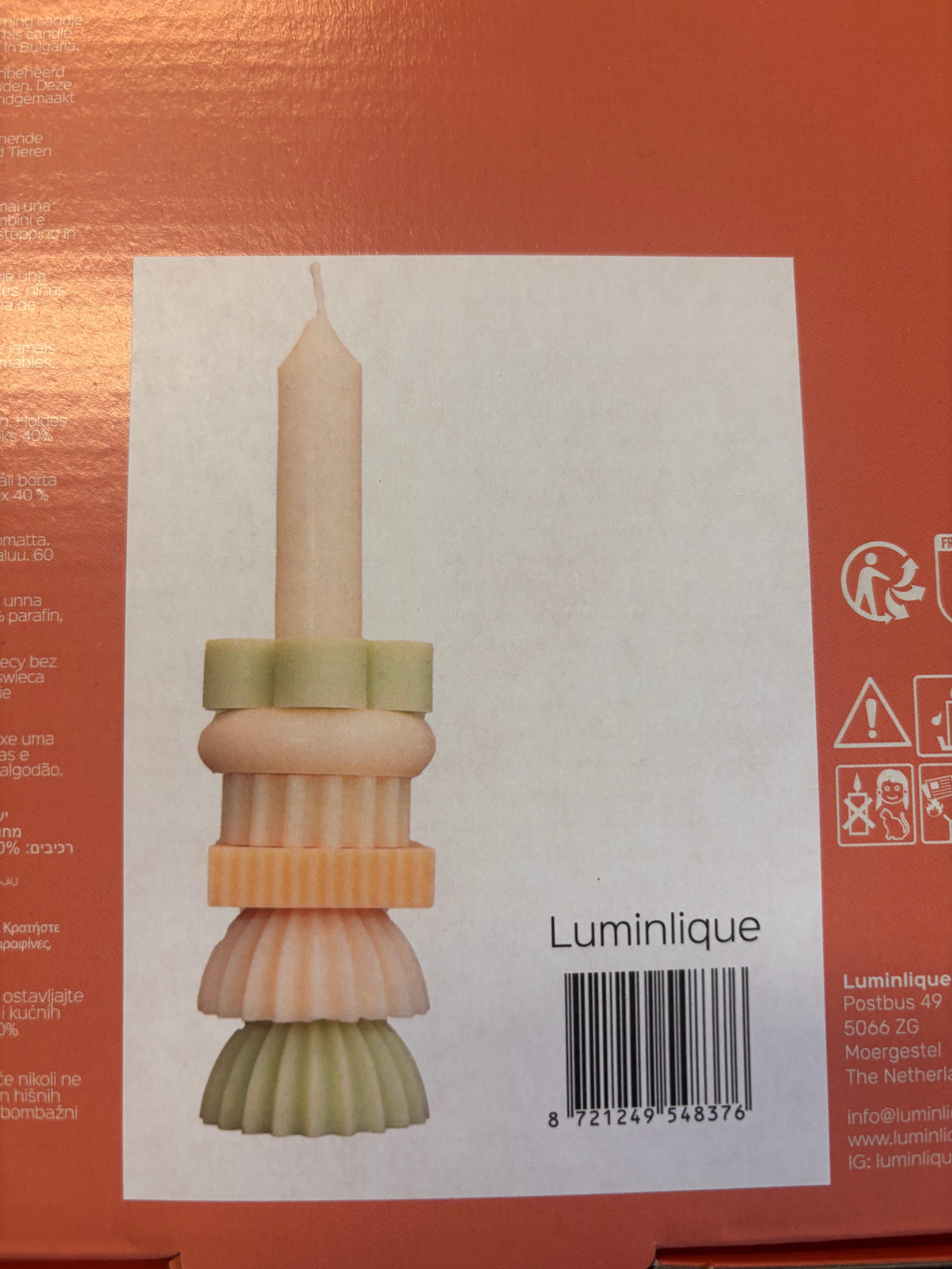 LUMINLIQUE STAPELKERZE medium, pastell