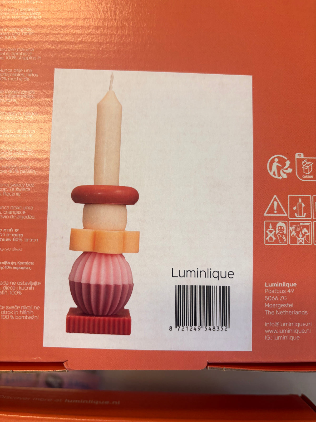 LUMINLIQUE STAPELKERZE medium, pastell