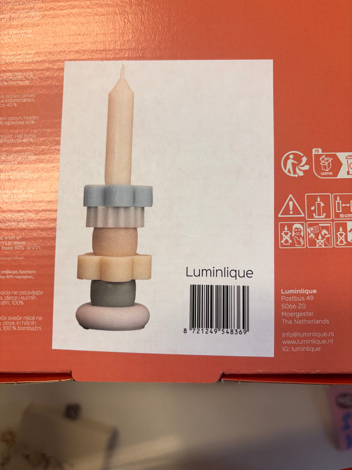 LUMINLIQUE STAPELKERZE medium, pastell
