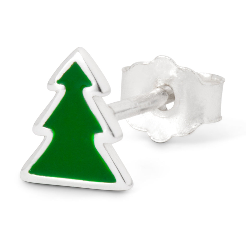 LULU COPENHAGEN THE TREE Ohrstecker, silber/grün