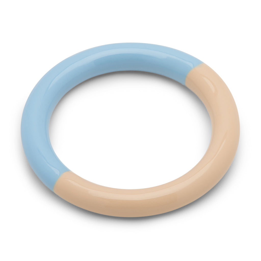 LULU COPENHAGEN DOUBLE COLOR Ring, light blue/buttercream