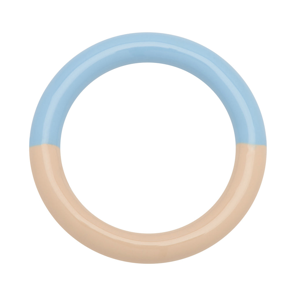 LULU COPENHAGEN DOUBLE COLOR Ring, light blue/buttercream