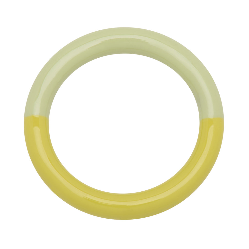 LULU COPENHAGEN DOUBLE COLOR Ring, lime/silk light green