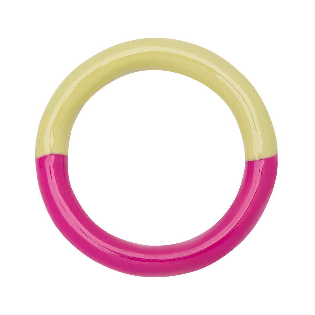 LULU COPENHAGEN DOUBLE COLOR Ring, plum/silk light green