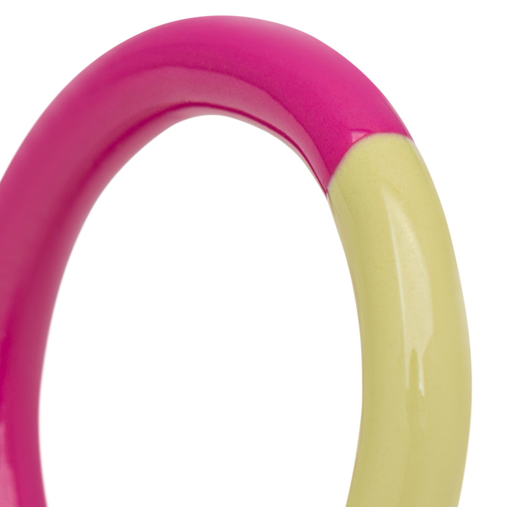 LULU COPENHAGEN DOUBLE COLOR Ring, plum/silk light green