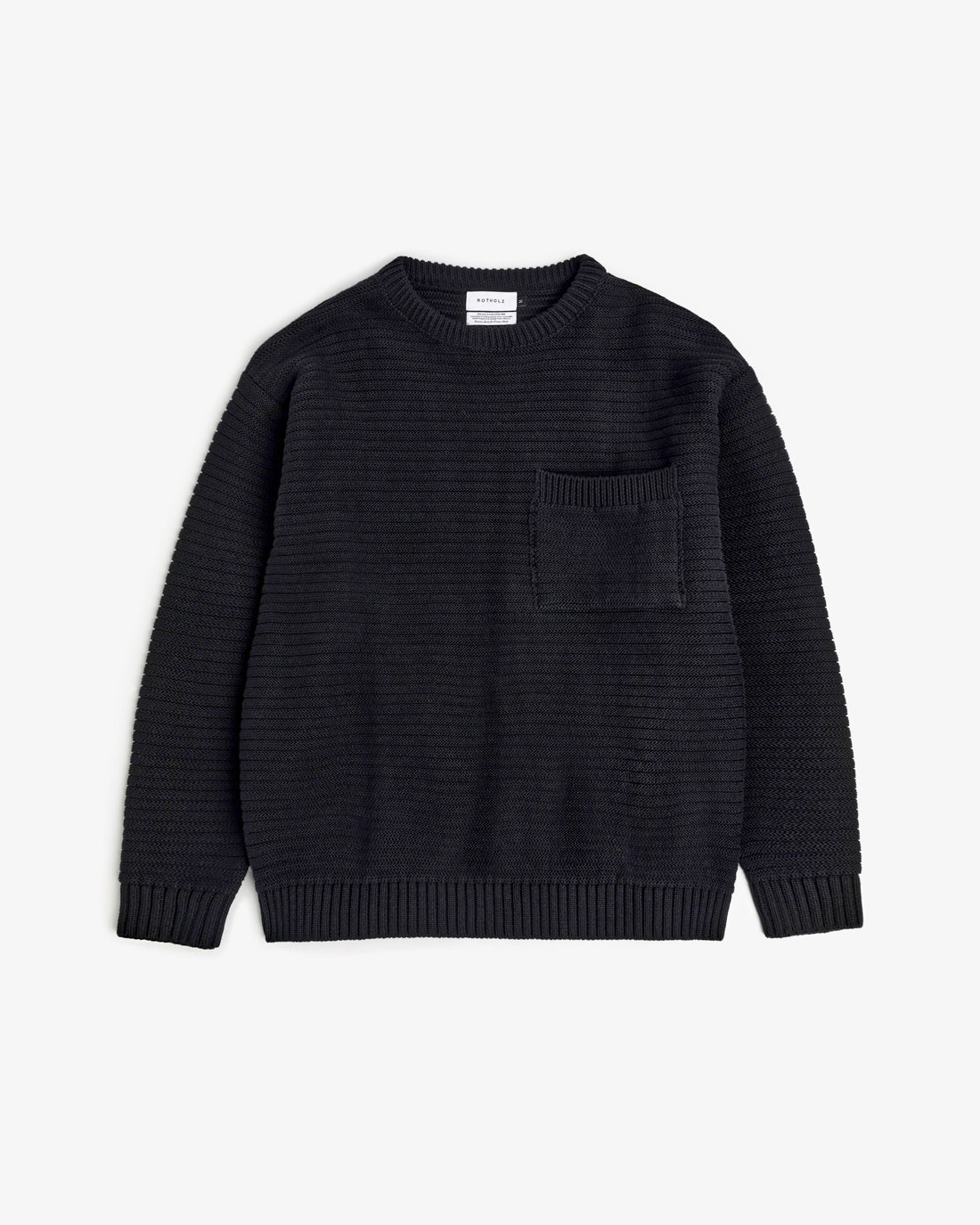 ROTHOLZ LOOSE KNIT Pullover, schwarz