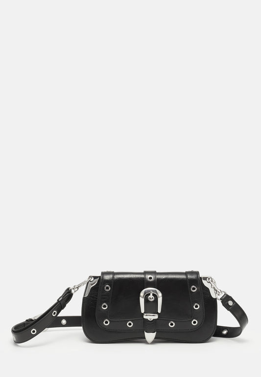 LES VISIONNAIRES LUNA RIVET GLOSSY Handtasche, schwarz