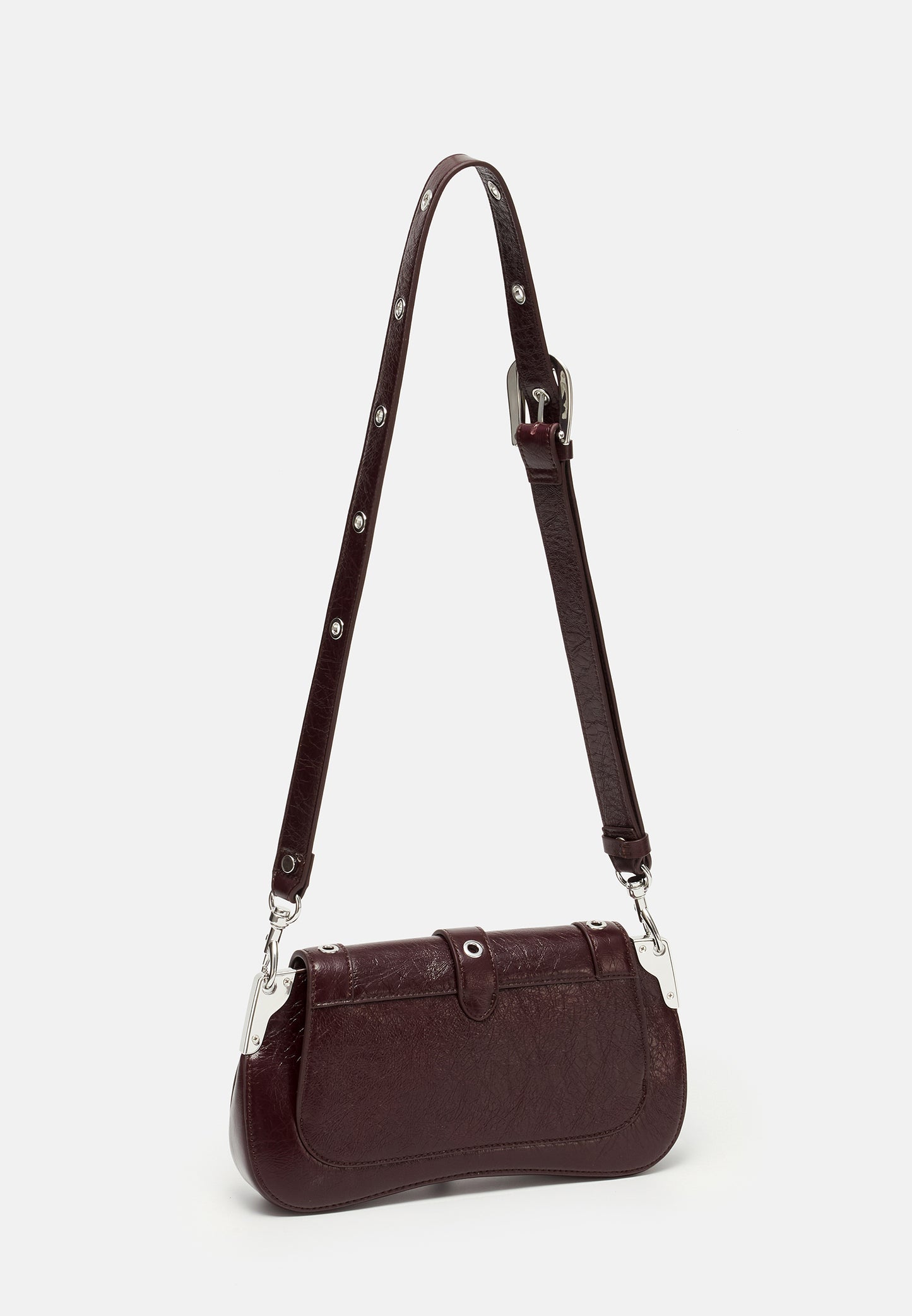 LES VISIONNAIRES LUNA RIVET GLOSSY Handtasche, aubergine