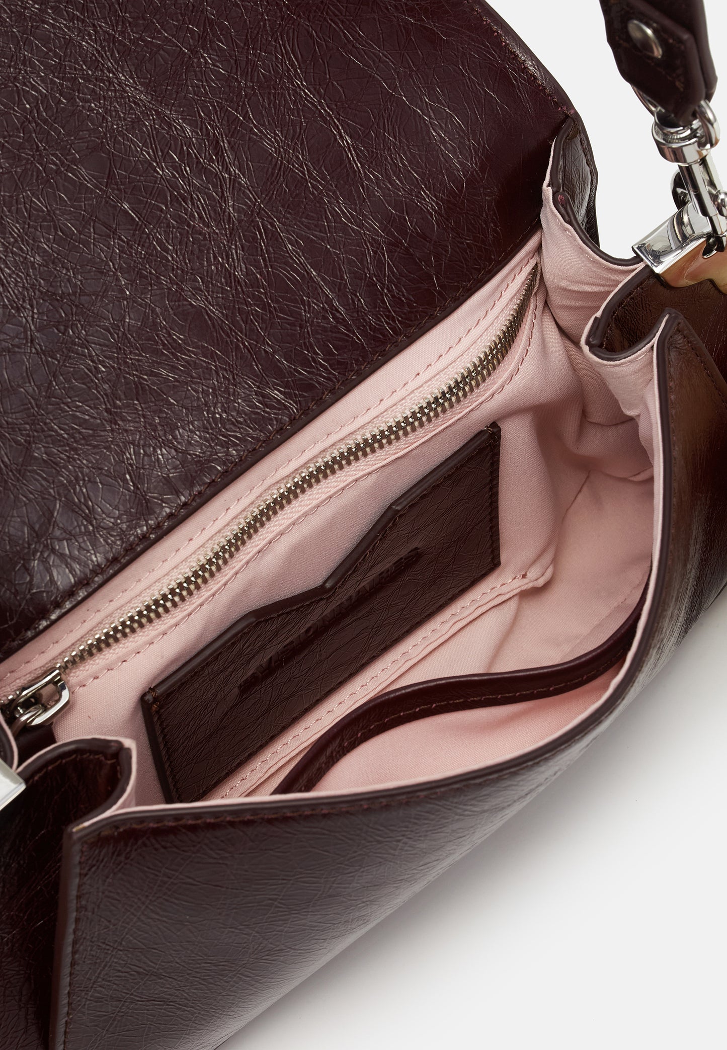 LES VISIONNAIRES LUNA RIVET GLOSSY Handtasche, aubergine