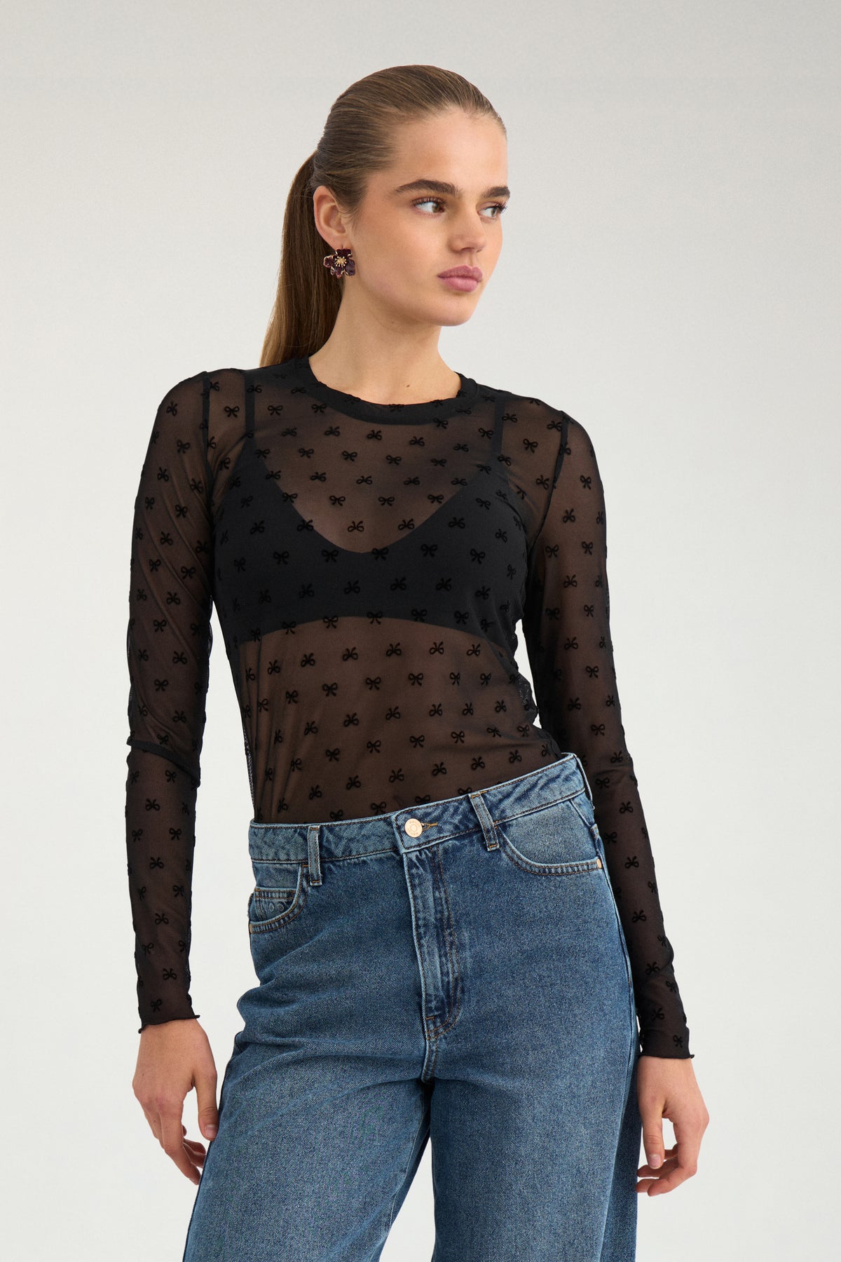 NÜMPH NUBOWANA Longsleeve, caviar