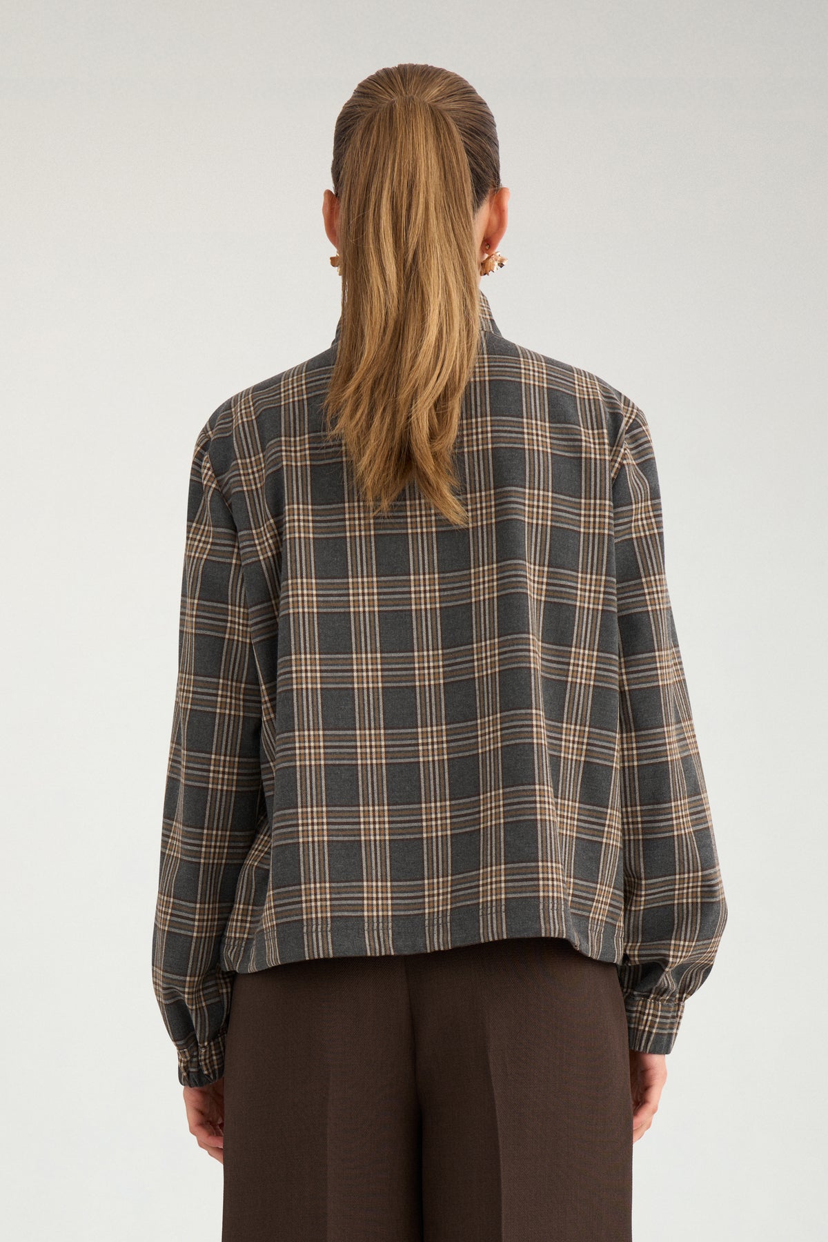 NÜMPH NUKAMALA Bluse, dark grey melange