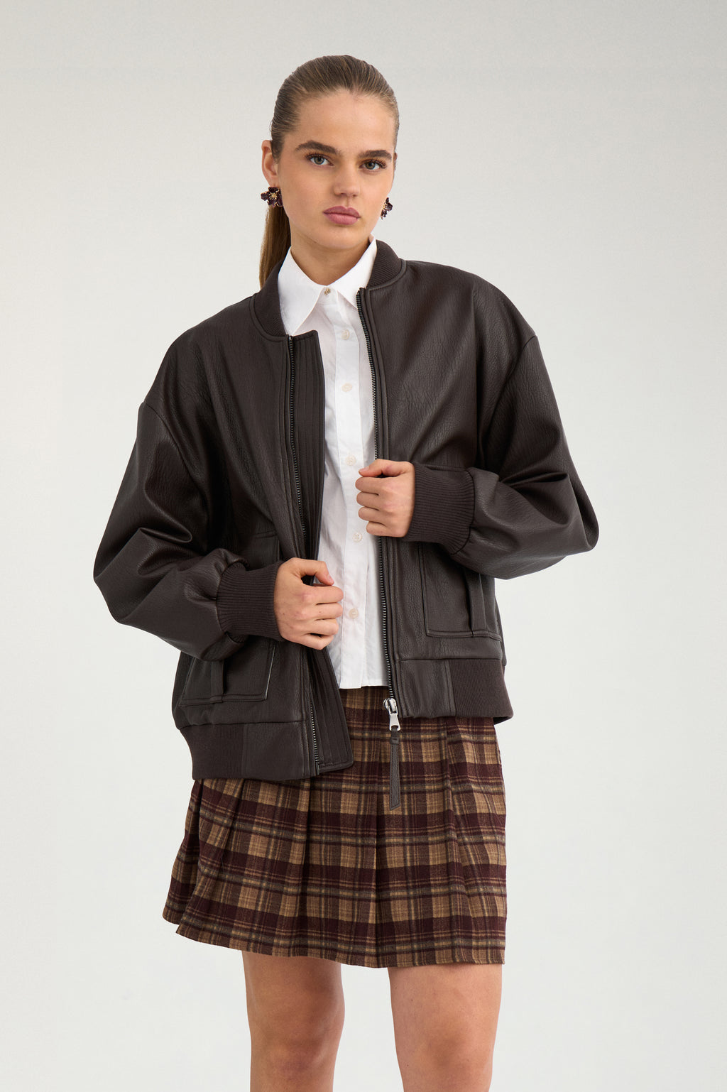 NÜMPH NUVALERY Bomberjacke, chocolate plum