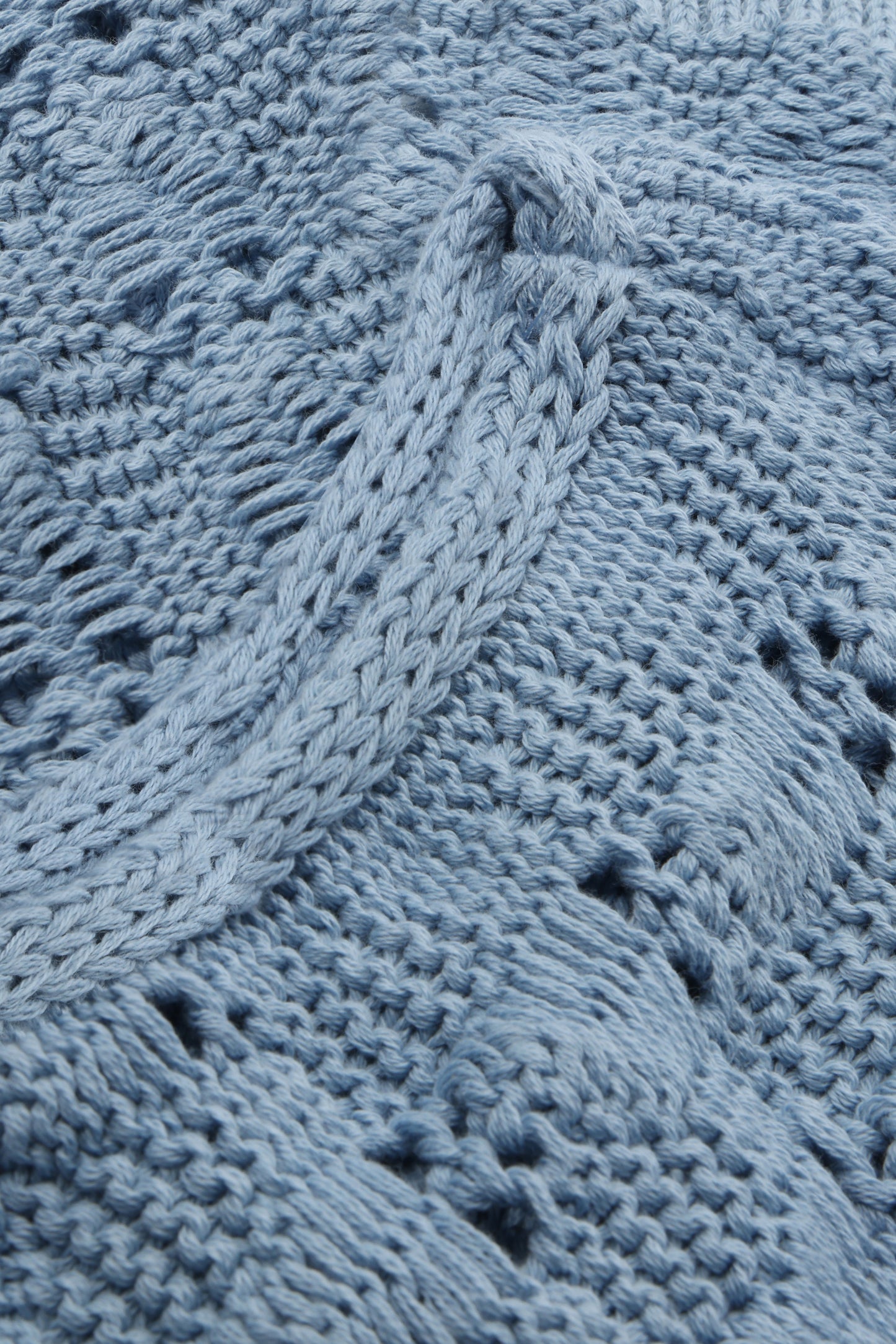 ROTHOLZ WIDE KNIT Top, soft blue