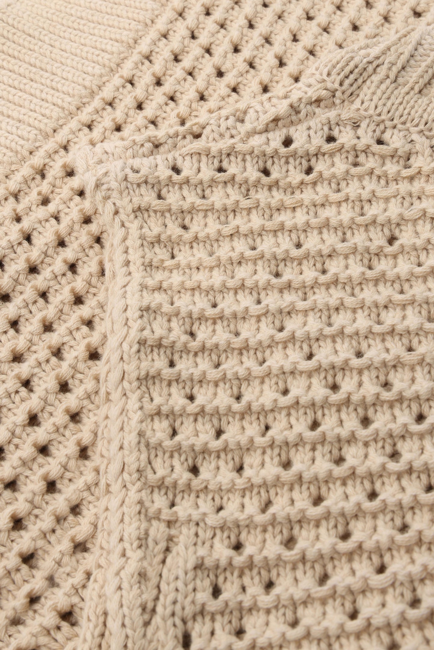 ROTHOLZ CROPPED KNIT Top, nature white