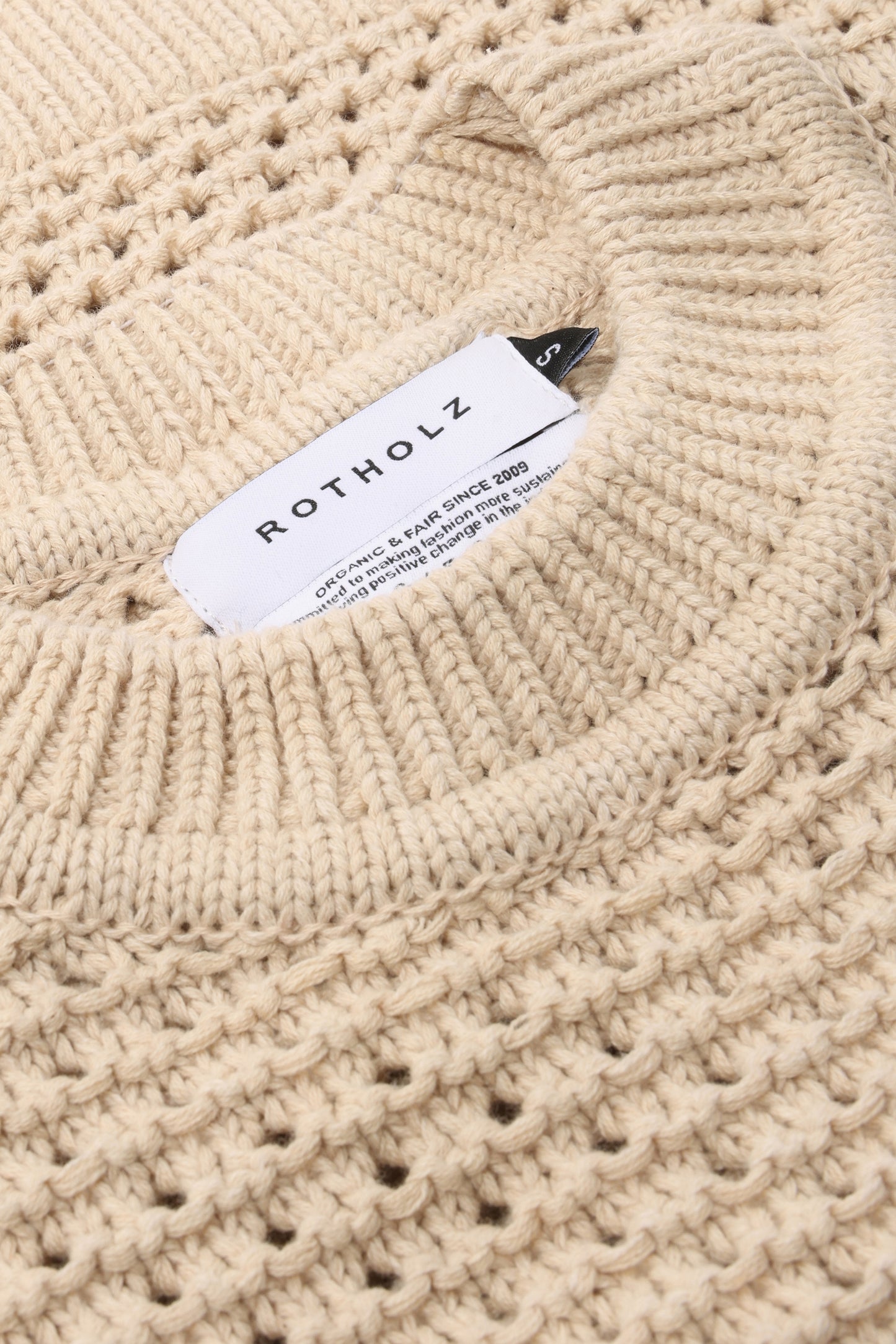 ROTHOLZ CROPPED KNIT Top, nature white