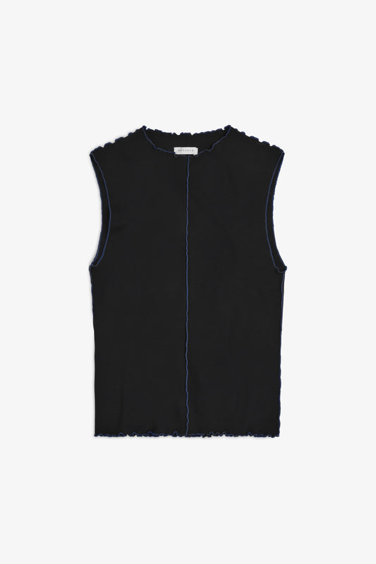 ROTHOLZ PIN-TUCKED Top, schwarz