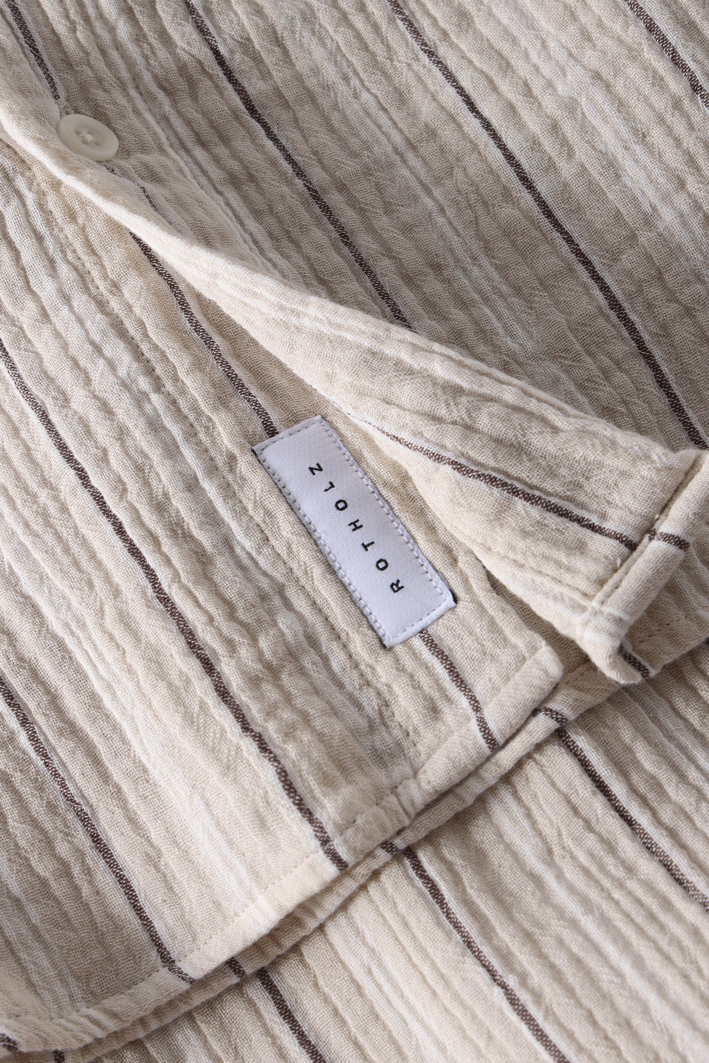 ROTHOLZ BUTTON-DOWN Bluse, sand stripe