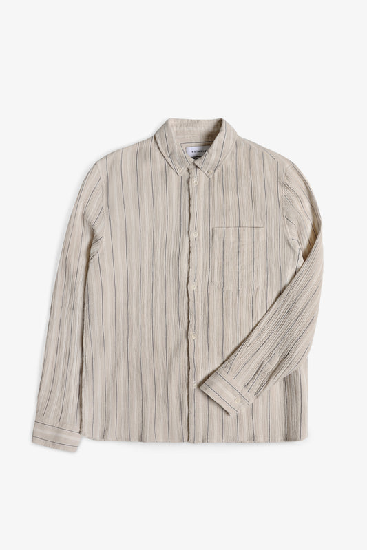 ROTHOLZ BUTTON-DOWN Bluse, sand stripe