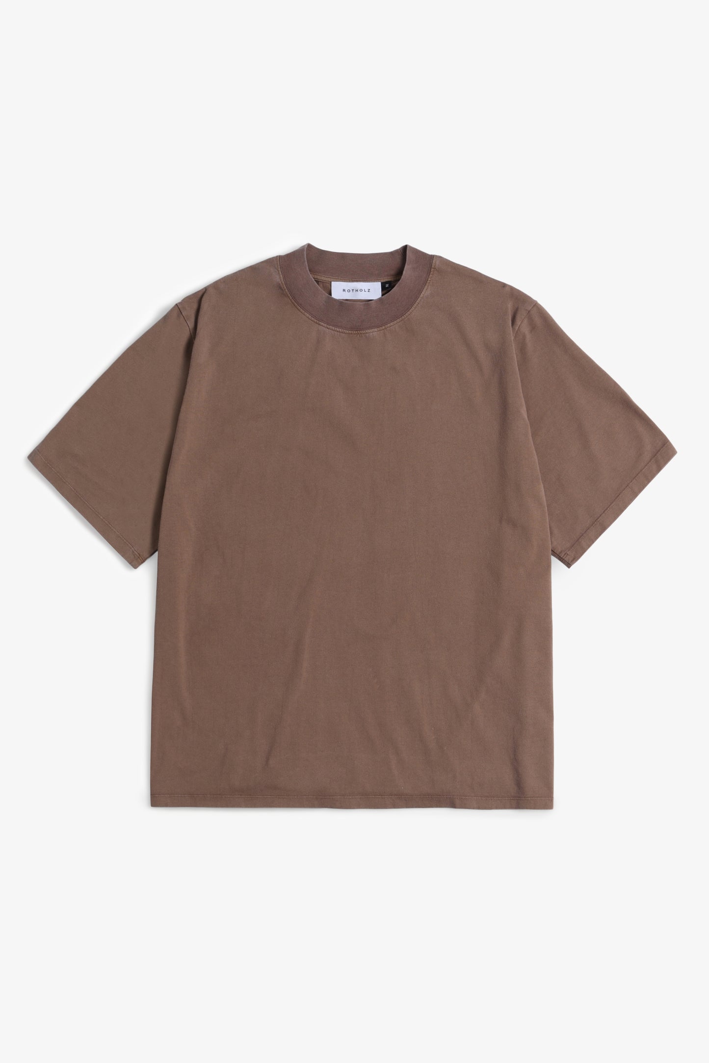 ROTHOLZ BIG COLLAR T-Shirt, faded brown