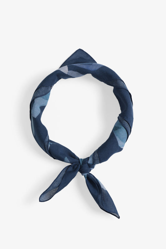 ROTHOLZ FLOWERY Bandana, navy flower