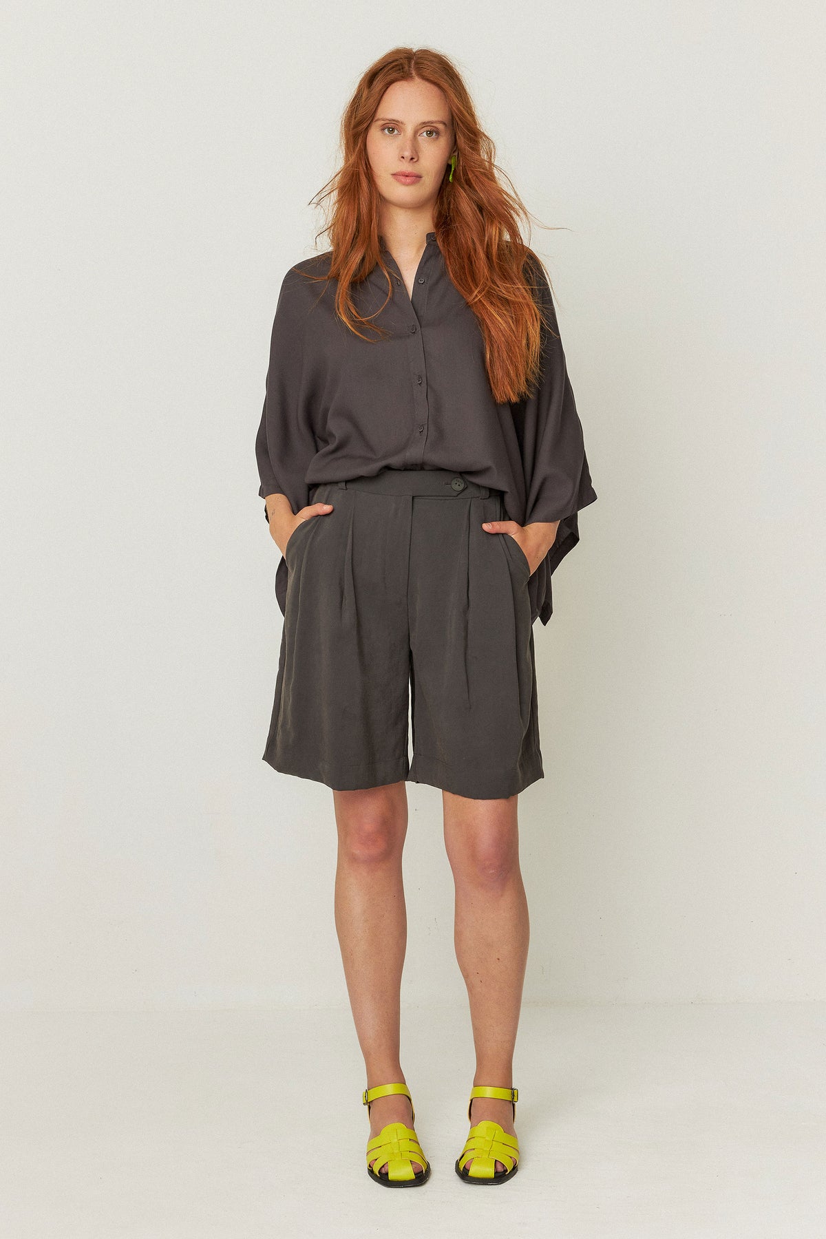 SKFK DOLTZA Bluse, dunkelgrau