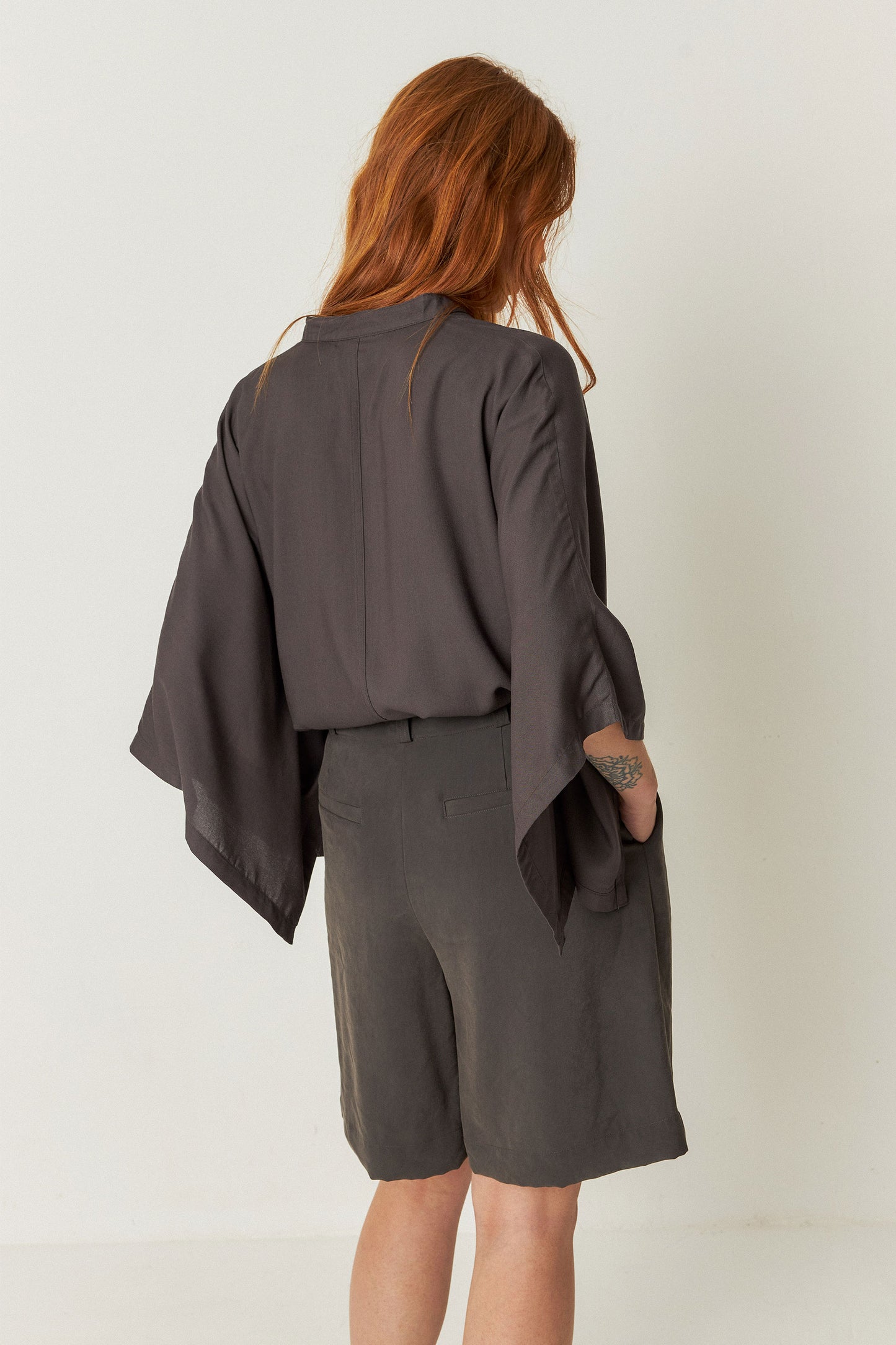 SKFK DOLTZA Bluse, dunkelgrau