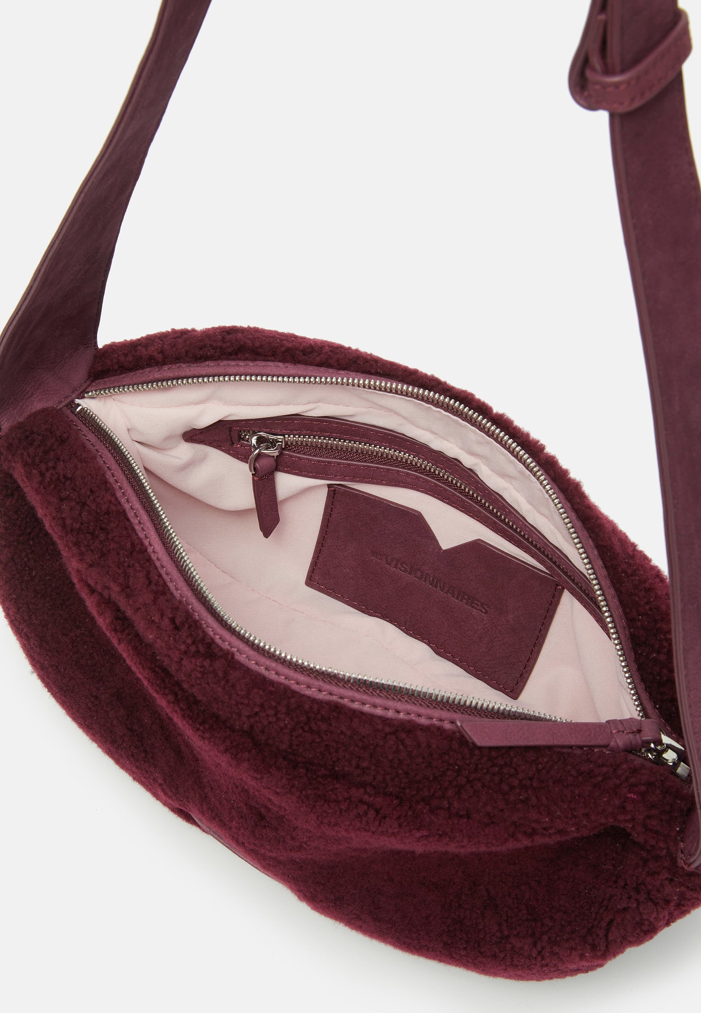 LES VISIONNAIRES ZOE M TEDDY Handtasche, mid-aubergine