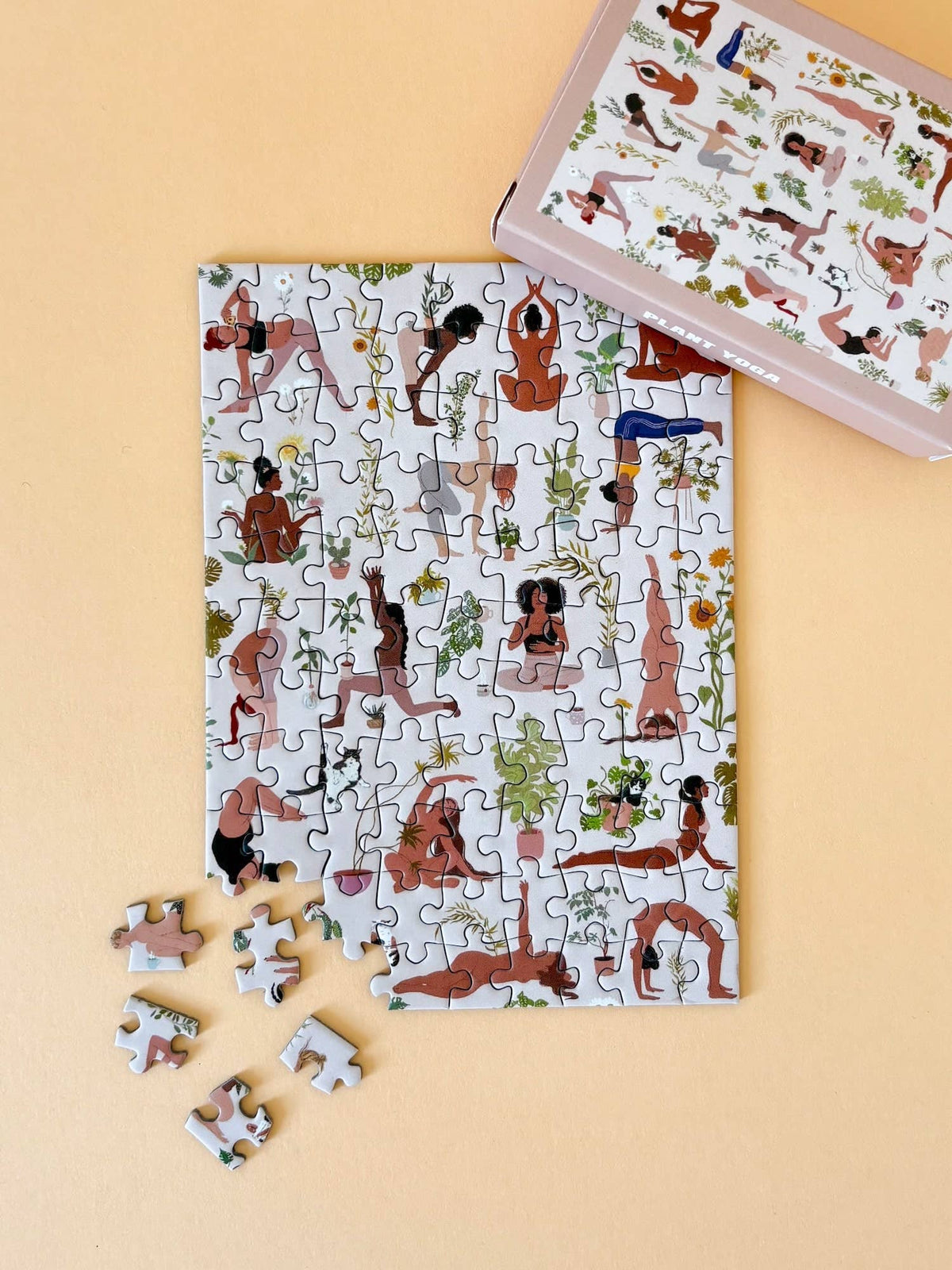 PIECELY PUZZLES PLANT YOGA MINI-Puzzle, 99 Teile