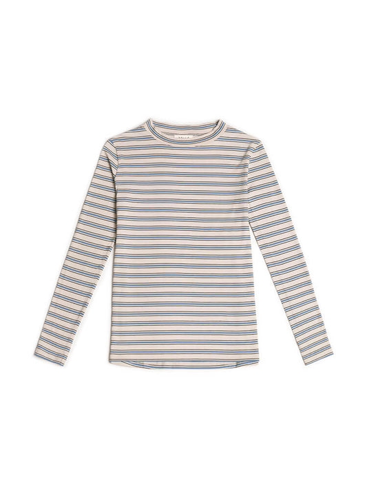 BLEED STRIPEY Longsleeve, Natur Weiß