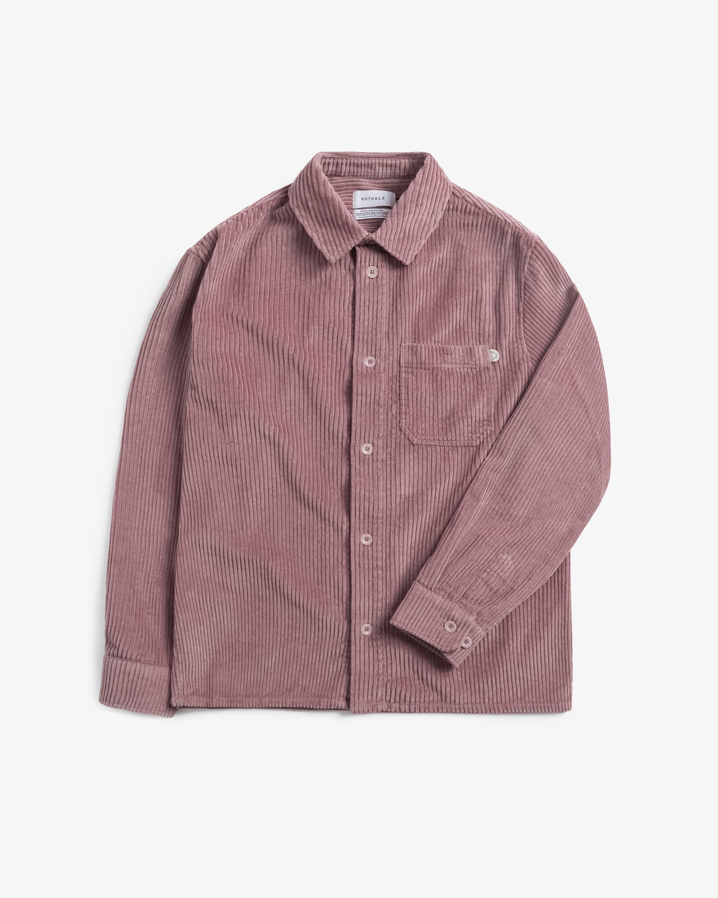 ROTHOLZ CORD CASUAL Hemd, washed pink