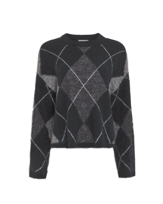 MSCH ADIN Pullover, grau/ blau