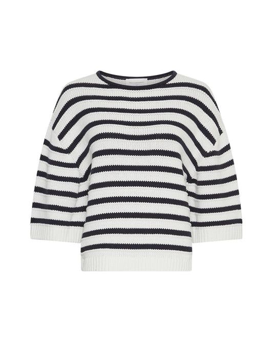 MSCH LEIKA Pullover, schwarz/ weiß
