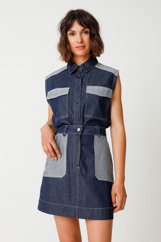 SKFK GAMIR Bluse, denim