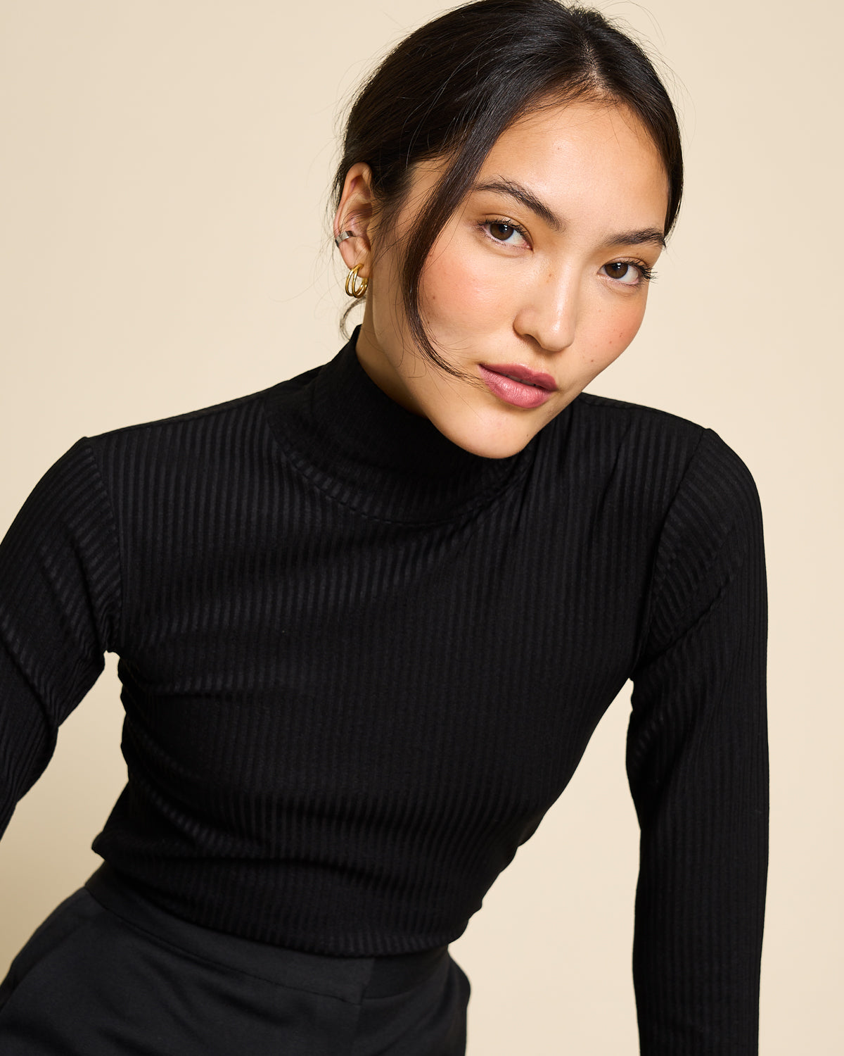 JAN|N JUNE MIO Turtleneck, schwarz